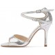 JOELLE Silver laminated suede