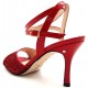 CHANEL DUS Vernice / Glitter Rosso - 7cm