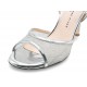 CHANEL DUS Rete glitter argento