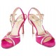 VICKY Camoscio fucsia e laminato platino