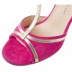 VICKY Camoscio fucsia e laminato platino