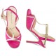 VICKY Camoscio fucsia e laminato platino