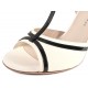 VICKY White Leather And Black Patent