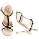 VICKY White Leather And Black Patent