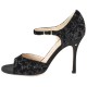 DAISY Black velvet and glitter