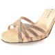 NADINE Glitter cognac