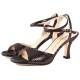 CHERIE Burgundy laminated leather - 7cm