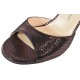 CHERIE Burgundy laminated leather - 7cm
