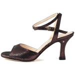 CHERIE Burgundy laminated leather