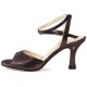 CHERIE Burgundy laminated leather - 7cm