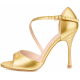 CHARLOTTE - platinum laminated suede