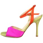 CHERIE POP SILK Pistachio, fuchsia, orange