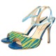 CHERIE POP SILK Teal, lime, light blue