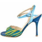 CHERIE POP SILK Teal, lime, light blue