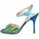 CHERIE POP SILK Teal, lime, light blue