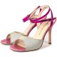 CHERIE POP SILK Pink, sage grey, fuchsia