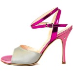 CHERIE POP SILK Pink, sage grey, fuchsia