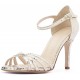 AMANDA Gold laminated leather