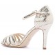 AMANDA Gold laminated leather
