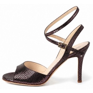 CHERIE Burgundy Laminated Leather